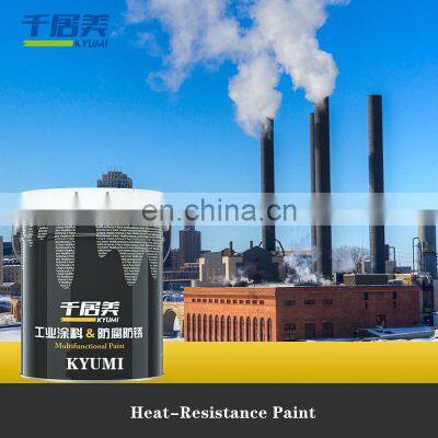 Kyumi Industrial High Tempearature 200 to 800 degree Heat Resist Paint For Blast Stove Pipeline Hot Tank Chimney