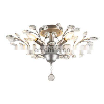 modern lamp luxury living room chandelier bedroom lamp villa round creative iron crystal lighting