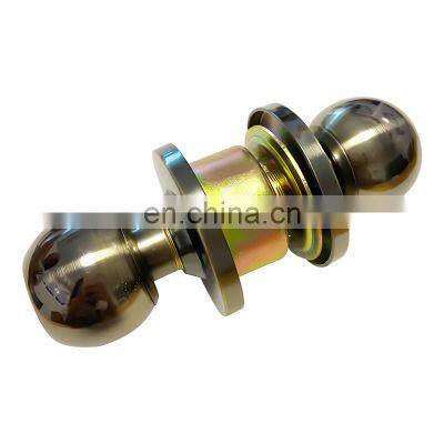 Modern tubular round knob handle lock satin nickel brass cylinder door knob lock door knob lock