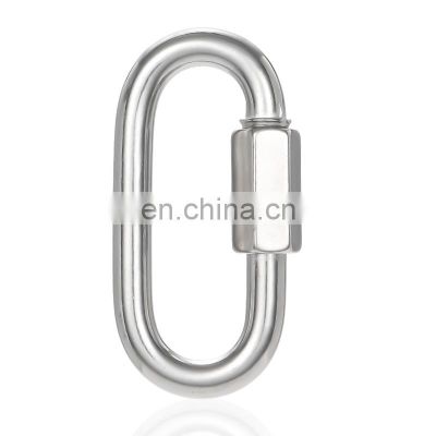 JRSGS Top Quality Grade 304/316 Factory Manufacturer Stainless Steel Quick Link Snap Hook / Crabiner