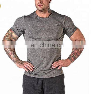 100% Polyester Slim Fit Gym Custom Puff Printing T-shirts For Men