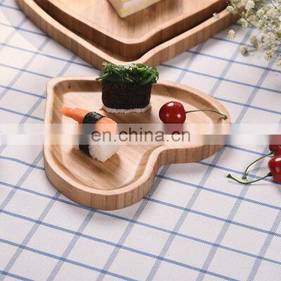 Hotel Eco-friendly Heart Shaped Bamboo Bread Serving Board Tray