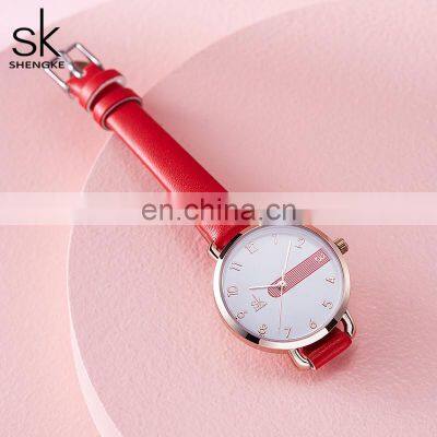 SHENGKE New Stylish Girls Red Sport Watch Fashion Luxury Brand Gold Quartz Watches Ladies Classic Reloj Para Mujer photo-4