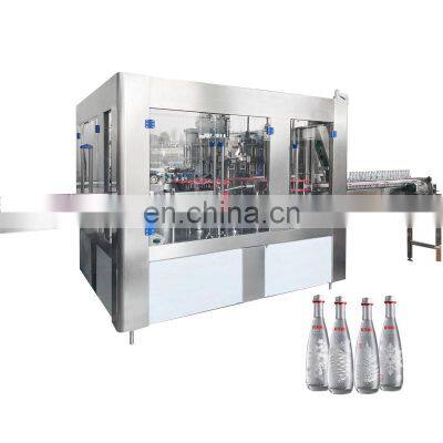 Automatic aluminum bottle or glass bottle drinking pure water filling bottling machine