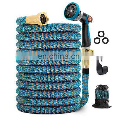 Manufactures Wholesale Coloured Blue Lead Free High Pressure 100ft Water 25ft Expandable Metal Garden Hose photo-4