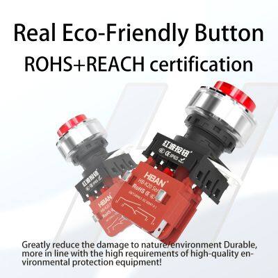 Ip65 30mm Chrome Plated Brass Flat Head 20a 1NO 1NC on off Switch Push Button Momentary photo-5