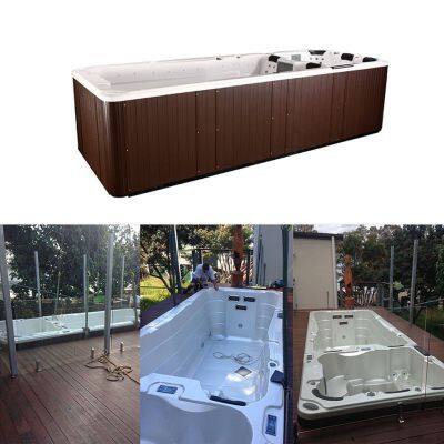 Outdoor 6 Meter Dual Zone Balboa Hot Tub Pool Endless Swim Spa