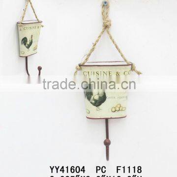 vintage metal single wall hook for home