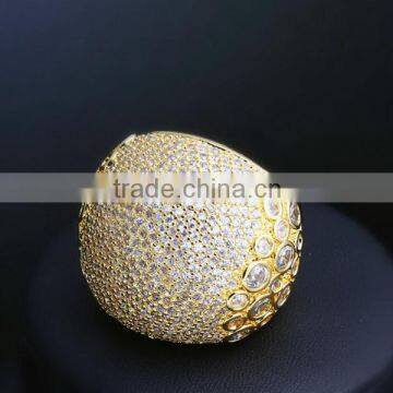 Crystal Luxury Wedding Jewelry Must Buy Design Pave Setting Zircon Chunky Ring photo-4