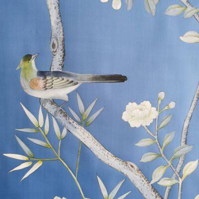 Chinoiserie silk wallpaper