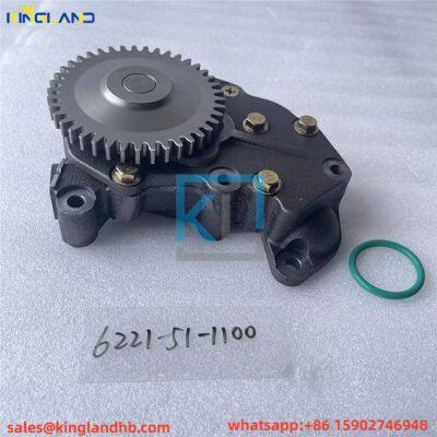 Pe?as de motor 6D108 Bomba de óleo 6221-51-1100 compatível com Komatsu