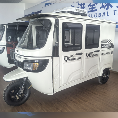 Hot Selling Safety and Best Price  Four People Closed Electric Passenger Tricycles TUK Tuk Keke with Air-conditioner and Door