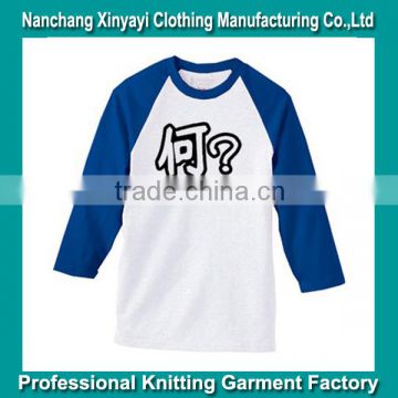 Unisex Raglan T Shirt / t shirt Printing 3/4 sleeve raglan t-shirt