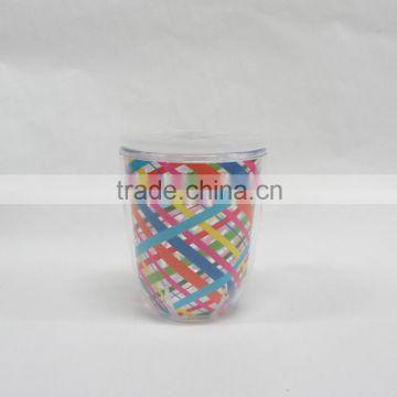 Double wall plastic cup(paper insert)