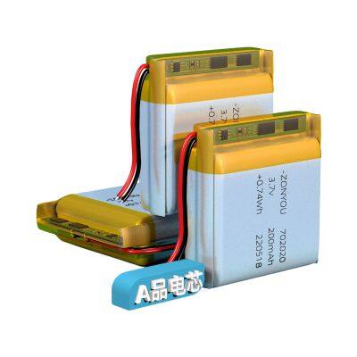702020 Lipo Battery Pouch Cell 3.7V NCM Batteries With 500 Long Cycles Life Span for Consumer Electronics Power Tools Toys Fans photo-5