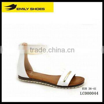 Lady' simple flat sandal with back counter