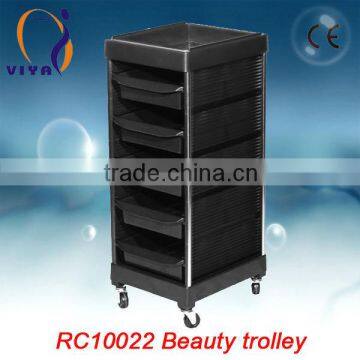 Wood beauty salon hairdressing trolley cart