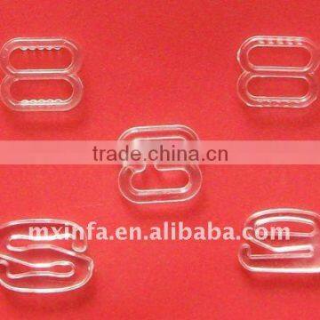 Clear plastic bra slider and hook