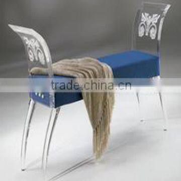 Outdoor acrylic long sofa chair