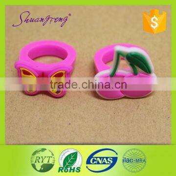 China supplier whole sale customized pvc finger ring