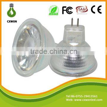 Promotion products Quartz glass spot light COB AC90-130V/185-260V mr16 led spot light