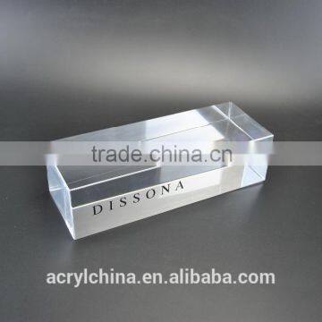 Customized Clear Acrylic Block With Logo For Shoes Display