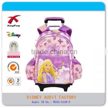 student school bag Barbie girls cute trolley bag