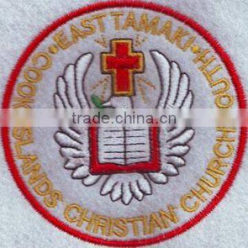 Felt Sew on Eagle Custom Embroidery Patch Round Type Patch