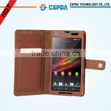 Newest design pu leather mobile phone case for Sony XPERIA UL SOL22