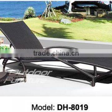 Brown Wicker Rattan Outdoor Furniture Sun Lounger(DH-8019)