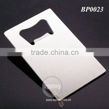 Stainless Steel Brushed Metal Credit Card Shaped Cheap Bulk Bottle Opener photo-2