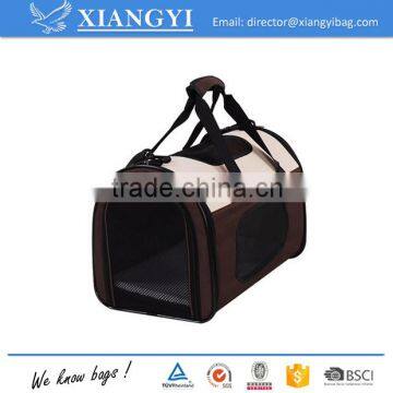 Expandable Foldable Travel Carrier Airline Approved Pet Carrier With Breathable Mesh Side Door and Window photo-4