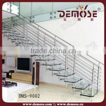 internal stairs residential tempered indoor glass price stair railings