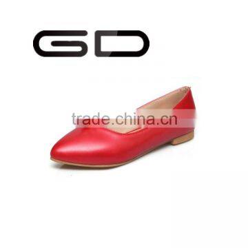 GD fashion pointed toe elegant pearl decoration flat shoes for women