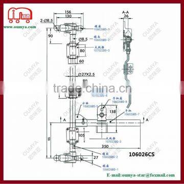 Heavy Duty Truck Carriage Rear Door Lock/side Door Lock Set 106026CS photo-2