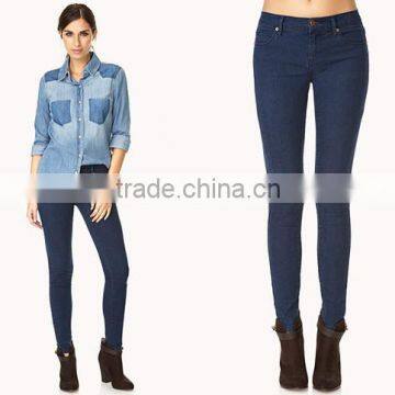2014 New Arrival Fashion Design Wholesale Skinny 3 Colors Pencil Jeans for Woman Quality Choice photo-3