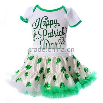 2016 baby girls tutu romper,st patricks day girls clothing