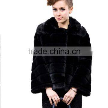Rex14033 Women Rex Rabbit Fur Coat