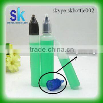 unicorn bottle 30ml pen e-cigs liquids with colorful child safety proof cap new type caps