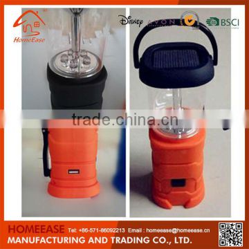 Hand crank tent light