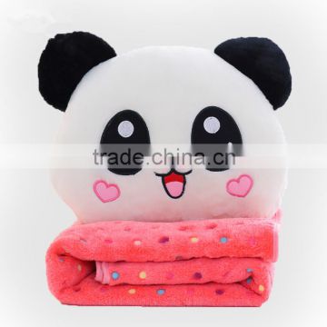 Cute Plush Panda Animal Cushion With Blanket