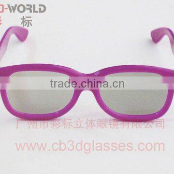Cicular -polarized 3D Glasses for Girl With Pink Plastic Frame
