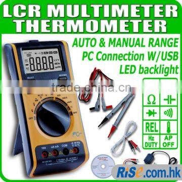 Digital Ohm USB CD degree Continuity Frequency Diode Voltmeter Thermometer Multimeter