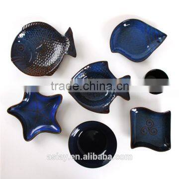 5pc Special Shaped Fish Dish Porcelain Bowl Porcelain Ceramic Tableware