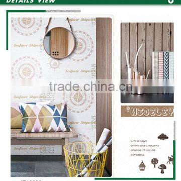 Hot Printing Non Woven Wallpaper, for Kids Letters Wall Mural for Office , Environmental-friendly Wall Decal Pattern