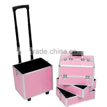 4 in 1 Makeup Nail Case Vanity Hairdressing Cosmetics Beauty Box Trolley photo-4