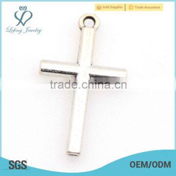 Fashion custom silver alloy cross charm,silver charms jewelry