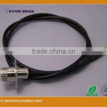 RG58 cable assembly SMA Male to N Female 25.4mm Flange Connetcors