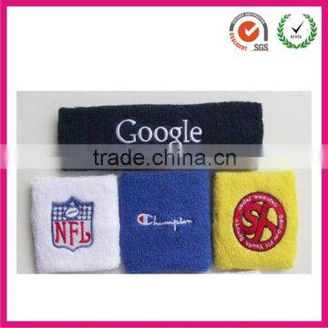 Factory 2013 Cheap Terry Cotton custom sweatbands no minimum