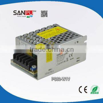 Shenzhen Sanpu 60w 12v 24v power supply din rail manfacturer
